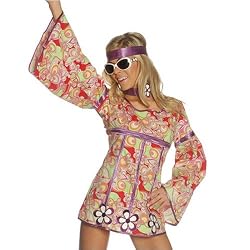 3pc Free Love Hippie 60's Go Go Halloween Costume