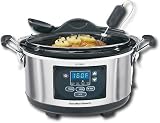 Hamilton Beach 33967 Set 'n Forget 6-Quart Programmable Slow Cooker, Silver
