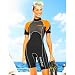 Damen Neopren Shorty Pegaso Marine 3mm Neoprenanzug CellMesh Gr. S 38-40 grau / orange