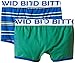 Buffalo David Bitton Men's 2-Pack Solid/Stripe Cotton Stretch Trunk