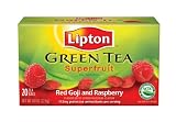 Lipton Green Tea Bags, Superfruit Red Goji with Rasbperry, 20-Count  Boxes (Pack of 6)