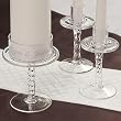Glass Pedestal Unity Candle Stand