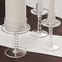 Glass Pedestal Unity Candle Stand