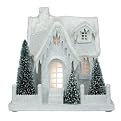 Lighted Glitter Village - White (10.75")