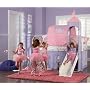 Princess Castle Twin Size Tent Bunk Bed with Slide - 374-069