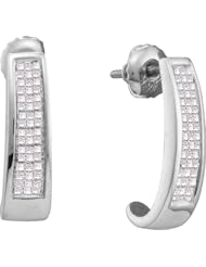 0.50CTW PRINCESS DIAMOND INVISIBLE EARRINGS