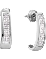 0.50CTW PRINCESS DIAMOND INVISIBLE EARRINGS