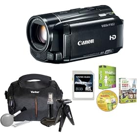 Canon VIXIA HF M52 32GB Memory Camcorder, 8GB Memory Card, Camera Starter Kit and Video Essentials P