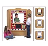 Kid's 4 In 1 Dramatic Play Theater in Honey Oak Finish