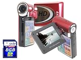 SVP HDDV-2300-Red 11MP Max 2.4 LCD Digital Video Camcorder (Free-8GB SDHC Memory Card)