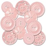Vintage Style Sew-On Buttons 12/Pkg-Pink