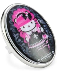 Tarina Tarantino Hello Kitty "Pink Head" Gothic Mod Ring, Size 6.5