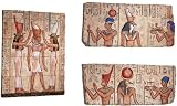 Antique Replica Classic Ancient Egyptian Temple Wall Art Plaque - 3 Sets
