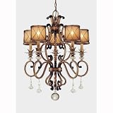 Minka Lavery 4755-206 - Aston Court Crystal 1 Tier Chandelier Lighting - 5 Light - 300 Watts - Bronze