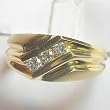14K Yellow Gold Diamond Man's Ring
