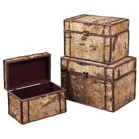 Birch Bark Boxes Set 3 by Timeless Elements