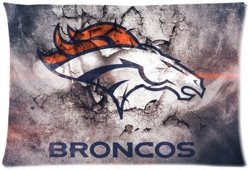 Custom denver broncos theme Two Sides Printed for 20X30 inches Zippered Pillow Case Cover