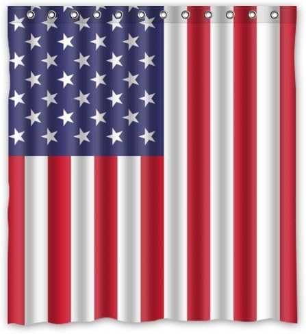 TT Family Window Curtain Eco-friendly Cool American Flag the U.S Flag Stars and Stripe Flag with Hooks Curtain 52"x63" (One Piece)