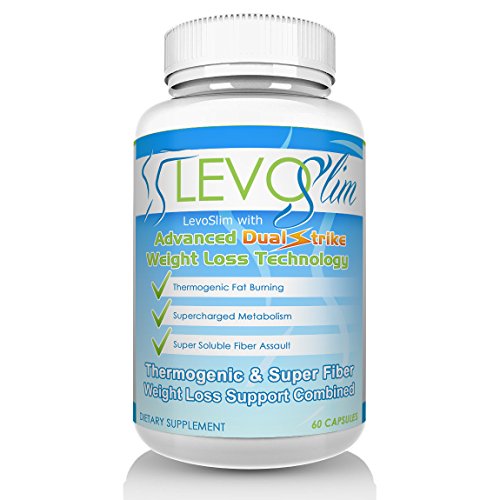 LEVOSLIM with Advanced DualStrike Weight Loss Technology - Thermogenic & Super Fiber Weight Loss Combined (60 Capsules)