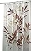 InterDesign 35644 Leaves Fabric Shower Curtain - Long, 72