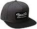 Brixton Men's Grade Snap-Back Hat, Charcoal Heather/Black, One Size