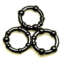 Beaded Silicone Male Cock Ring 3 Pack