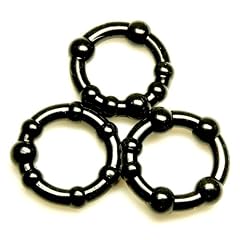 Beaded Silicone Male Cock Ring 3 Pack
