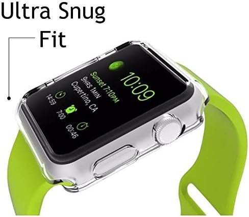 Apple Watch Case for 42mm Apple Watch, Apple Watch Sport, and Apple Watch Edition by GunJoe. Crystal Clear, Ultra Slim, and Full Body Impact Protection Apple Watch Accessories Made From Easy to Install, Flexible TPU. Protect Your New Apple Watch Now!