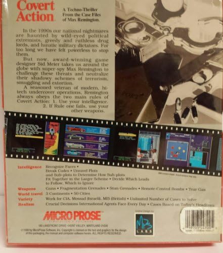 Covert Action (PC, 5 1/4" Disk) Microprose - 1990