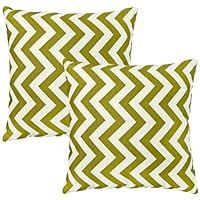 Greendale Home Fashions Toss Pillows, Zig Zag, Village Green, Set of 2