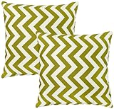 Greendale Home Fashions Toss Pillows, Zig Zag, Village Green, Set of 2