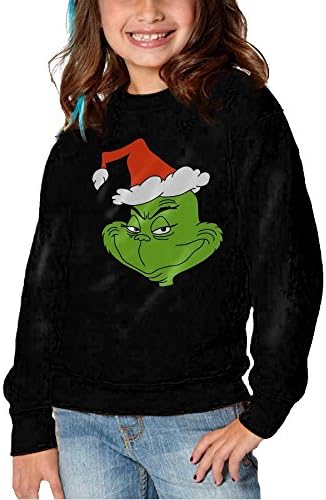 NaBiSwear Unisex Kid's Toddler The Grinch Dr Seuss Santa Casual Sweatshirt Hoodie Black 2 Toddler