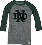 Notre Dame Fighting Irish adidas Originals Women's Vintage Mascot 3/4 Sleeve Tri-Blend T-Shirt