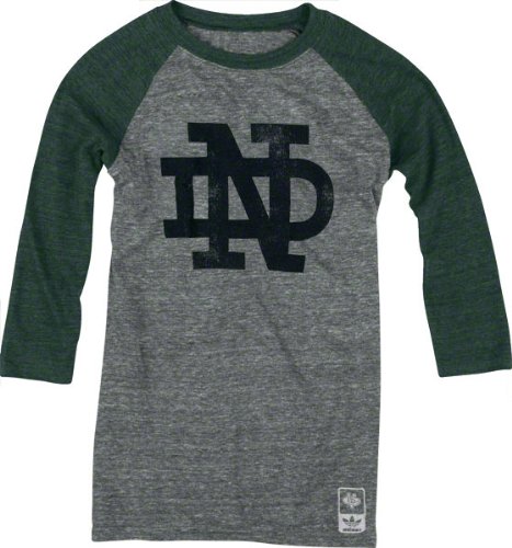 Notre Dame Fighting Irish adidas Originals Women's Vintage Mascot 3/4 Sleeve Tri-Blend T-Shirt