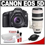 Canon EOS 5D Mark II Digital SLR Camera w/ EF 24-105mm L IS USM Lens + EF 100-400mm f/4.5-5.6 L IS USM Telephoto + Cleaning Accessory Kit