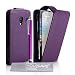 Yousave Accessories TM Samsung Galaxy Ace Plus S7500 Accessory Pack Purple Leather Flip Case Cover With Stylus Pen Screen Protector Film And Grey Micro-Fibre Polishing Cloth