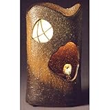 ★ギフト包装承ります★ ふくろう灯り　大　　【信楽焼　陶照明】 　/ お楽しみグッズ(キッチン用品)付きセット