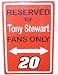 Reserved Parking Sign For Tony Stewart Fans 18 x 12 Nascar Racing