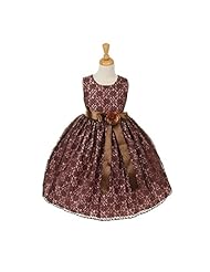 Girls Lace Floral Print Polyester/Taffeta Sleeveless Pageant Dress  With a Sash 