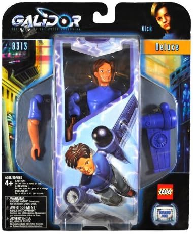Lego Year 2002 Galidor Defenders of the Outer Dimension Deluxe Series 9 Inch Tall Figure Set # 8313 - NICK with Power Wings Equipped with 2 Missiles (Total Pieces: 15) by Galidor