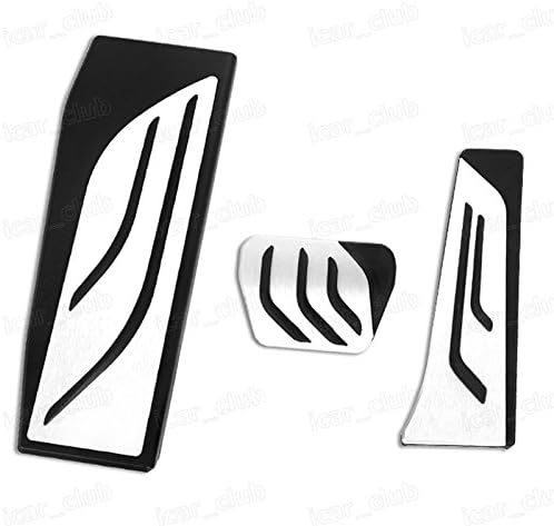 3x LHD AT Footrest Fuel Brake Pedals Plate Cover for BMW 1-Series 3-Series 4-3-Series F20 F21 F30 F31 F32 F33 F34 F36