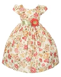 Girls Jacquard Illusion Piping  Sleeveless Tank Organza/Polyester/Satin  Dress With a Bow(s) and a Sash 