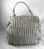 Prada Handbags (Gray) Gauffre Lambskin Bag BN1636