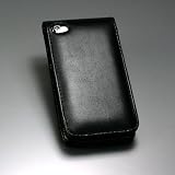 「全7色」iPod touch 4　PUレザーケース 上開きタイプ 　ブラック　Leather Case for iPod touch 4 液晶保護フィルム　USB充電ケーブル付 (688-7)