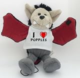 Plush Vampire toy with I Love Popples