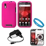 Pink Protective Silicone Skin for Motorola Droid Bionic XT865 (Verizon Wire ....
