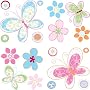 NewView S004-13 Butterflies and Flowers Wall Stickers
