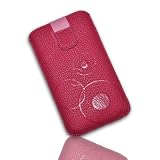sw-mobile-shop Handy Tasche – Hülle Dekotasche aus Kunstleder in pink mit Zugband f. Sony Ericsson Xperia Neo / Xperia Neo V / Xperia Play / X10 / Xperia Arc / Xperia Arc S