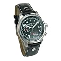 SkyTimer Fliegeruhr 503225024 - Alarm, Lederband, Zifferblatt schwarz