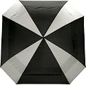 LONGRIDGE GOLF EQUIPMENT SQUARE UMBRELLA, BLACK / WHITE